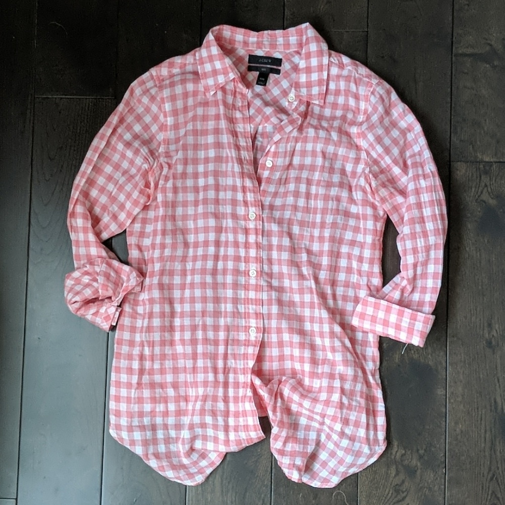 JCrew gingham boy shirt